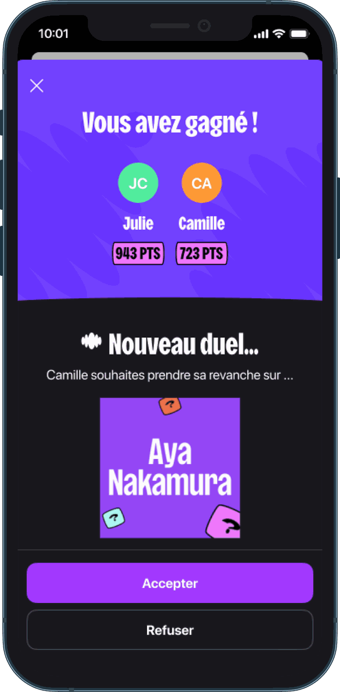 Écran défis différés