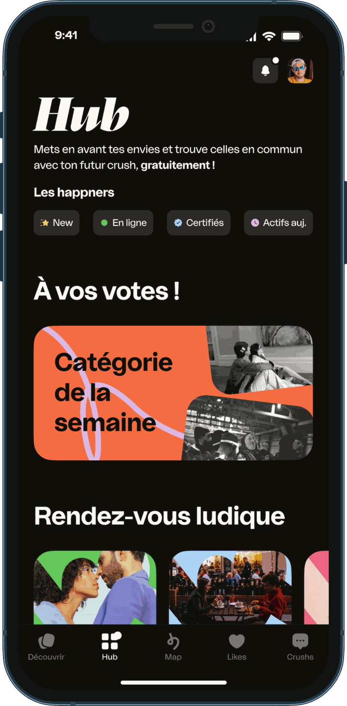 Écran Hub repensé